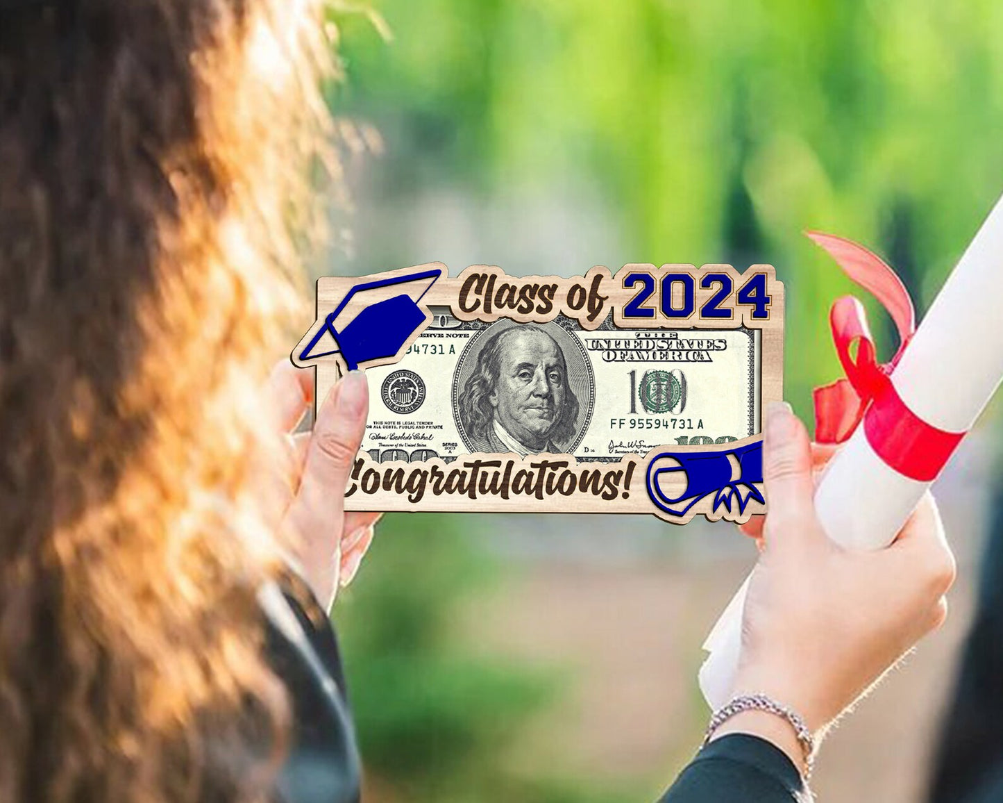 Graduation Money Holder SVG, Graduation Gift, Class of 2024 Gift, High School Grad Senior Gift, Graduation Cash Holder Gift, Grad Money Gift