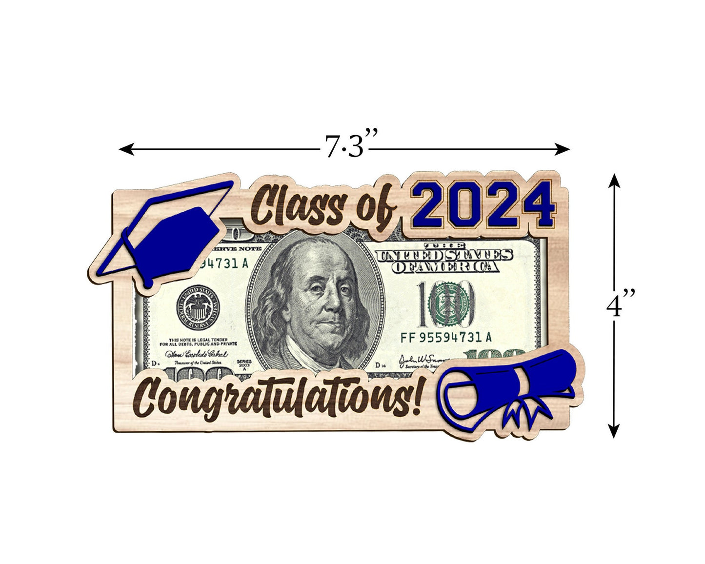 Graduation Money Holder SVG, Graduation Gift, Class of 2024 Gift, High School Grad Senior Gift, Graduation Cash Holder Gift, Grad Money Gift