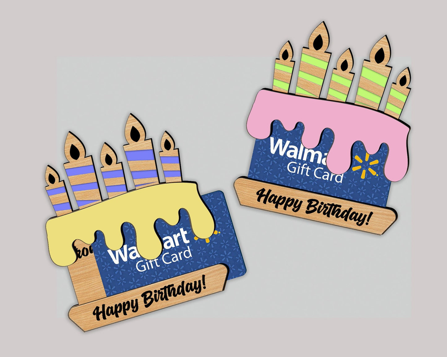 Birthday Gift Card Holder, Personalized Gift Card Holder, Svg Laser-Ready Cut Files, Happy Birthday Svg, Laser Cut File, Birthday Cake Gift.