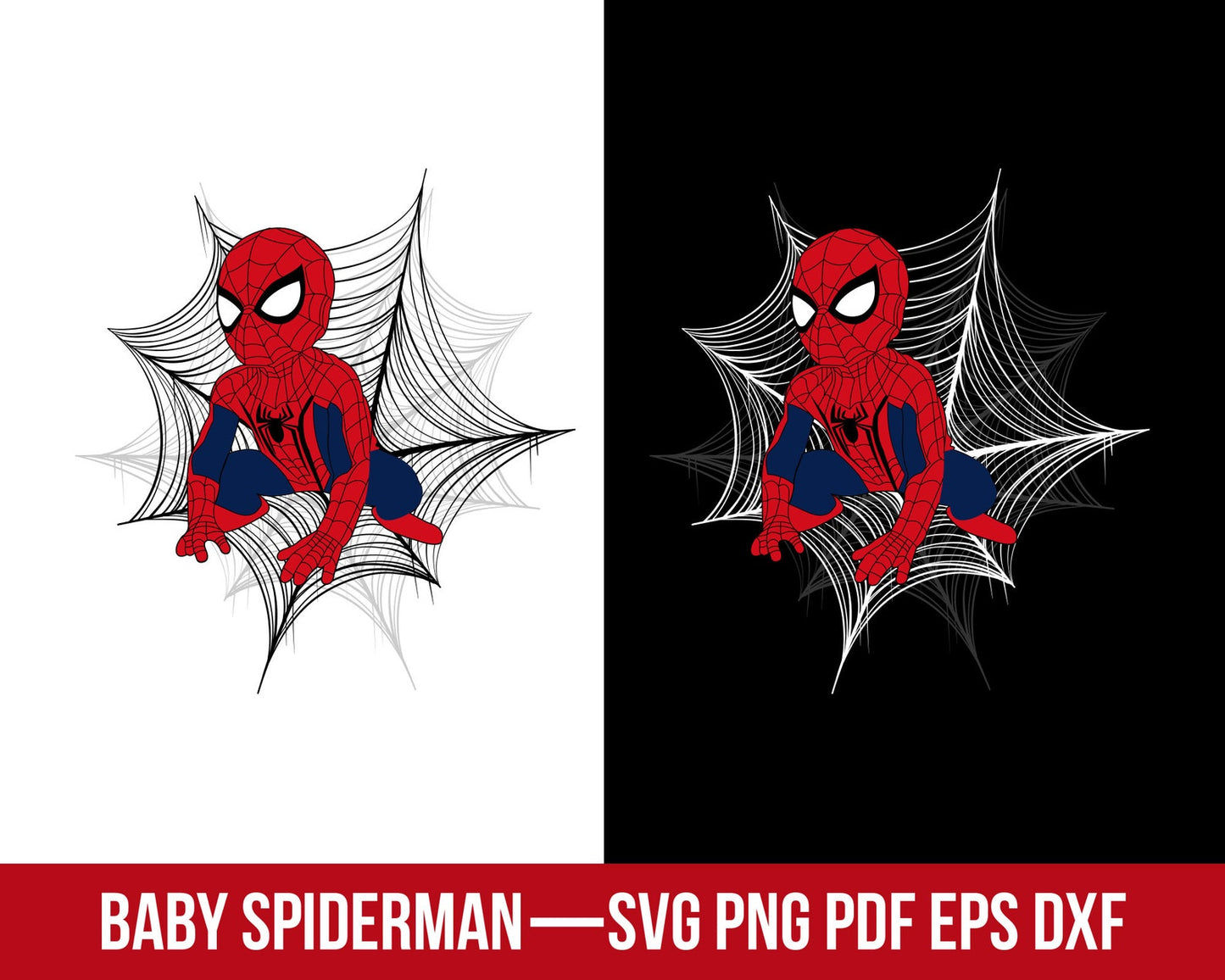 Baby Spiderman Svg, Spiderman Clipart, Superhero Spiderman Web, Spiderman Svg, Baby Spiderman Vector, Silhouette, Svg Cut File For Cricut.