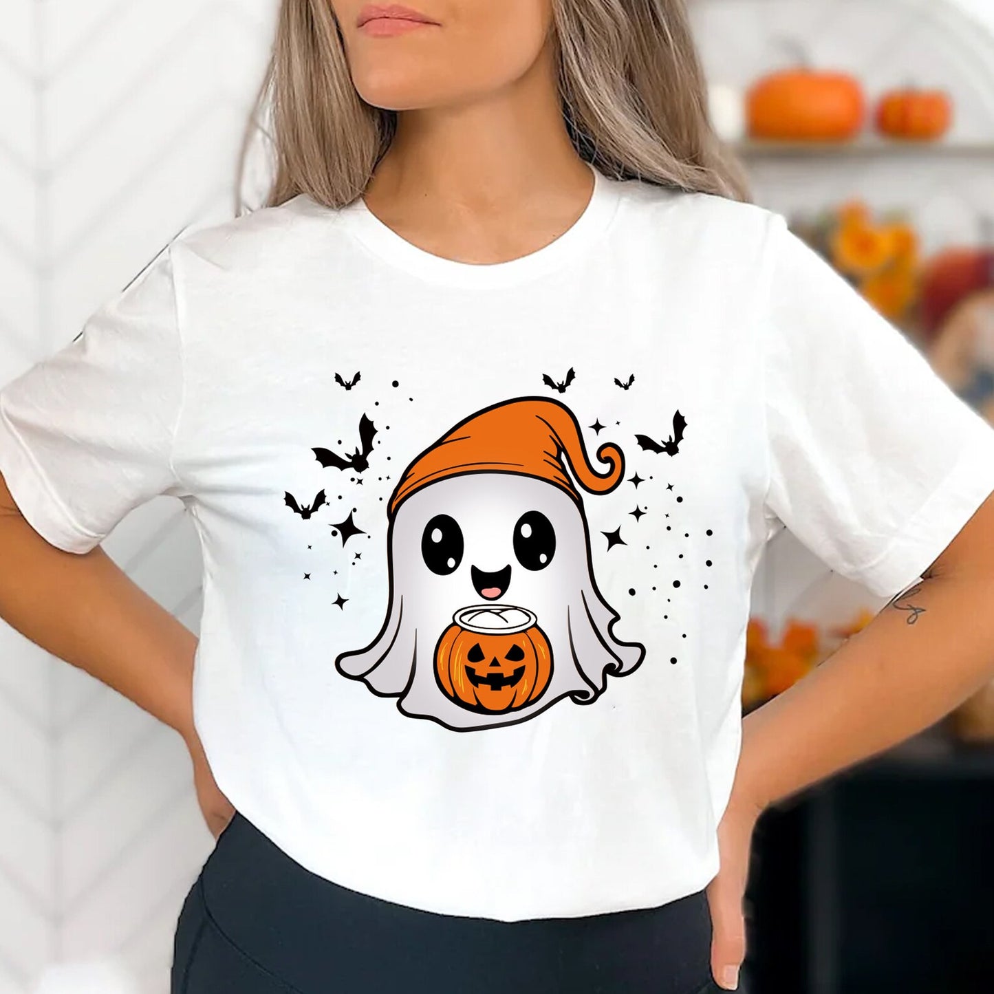 Cute Ghost Png, Retro Ghost Png, Cat Ghost SVG, Trendy Halloween PNG, Spooky Season Clipart, Halloween Ghost Coffee Png, Snarky Ghost Png.