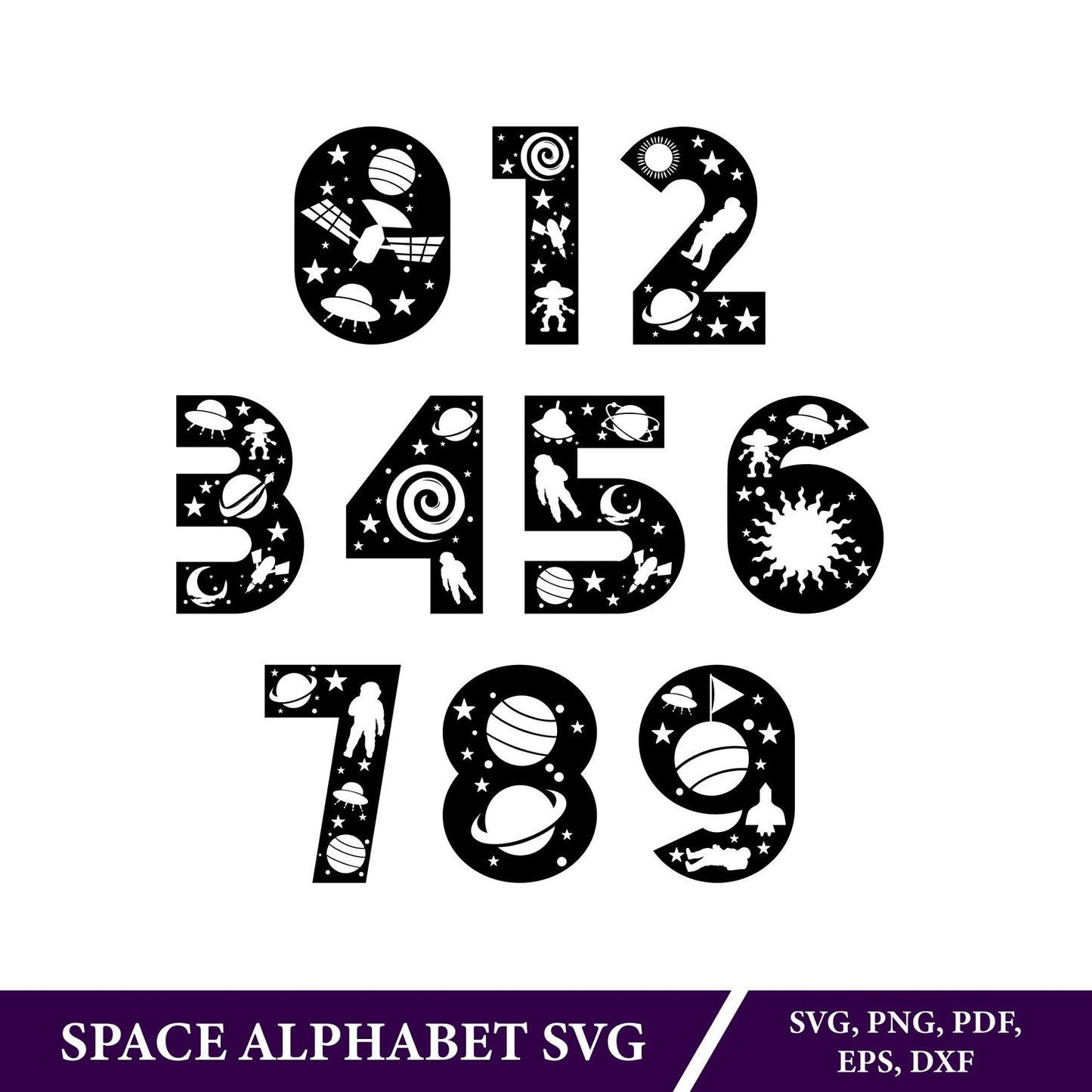 Space Alphabet SVG, Outer Space SVG Letters, Birthday SVG for Kids Room Decor, Galaxy Planet Font, Nursery Decor Boy, Space Theme Decor Svg.