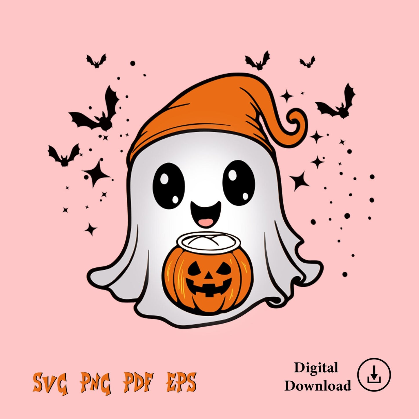 Cute Ghost Png, Retro Ghost Png, Cat Ghost SVG, Trendy Halloween PNG, Spooky Season Clipart, Halloween Ghost Coffee Png, Snarky Ghost Png.