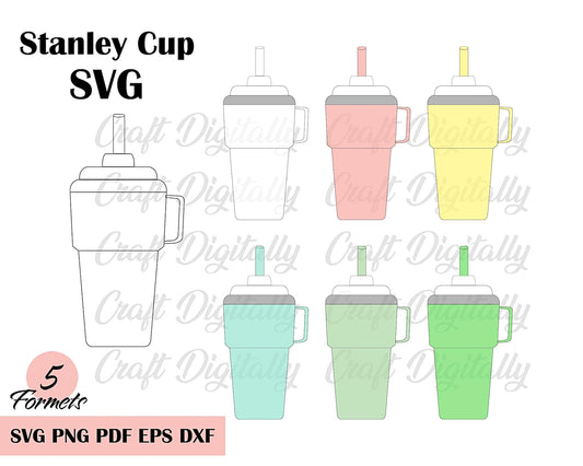 Stanley Cup Svg, Obsessive Cup Quencher Svg, Trendy Tumbler Sticker Png, Stanley Cup Clipart, Travel Mug Svg, Stanley Keychain And Stickers.