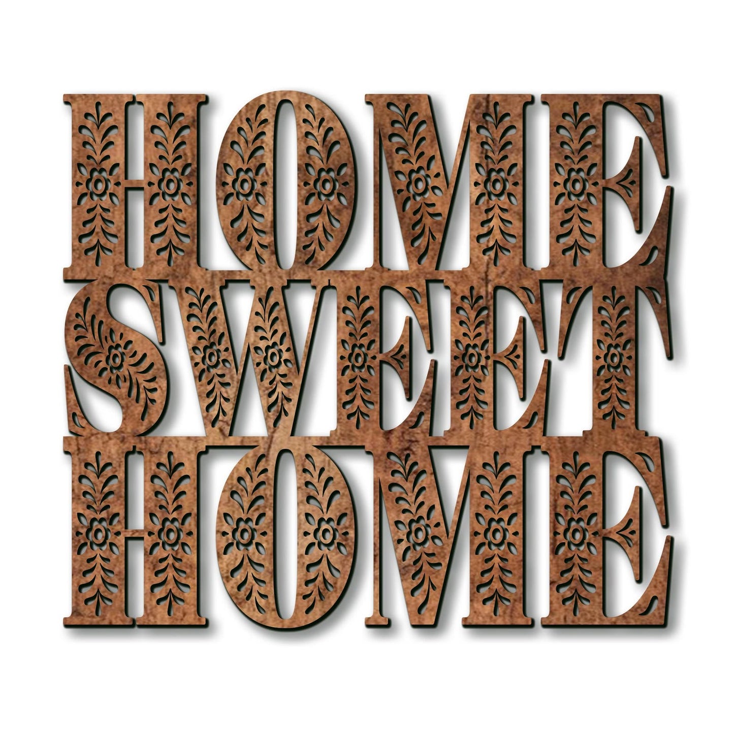 Home Sweet Home Laser Cut Svg, Wall Decor Door Hanger, Home Sign Svg, Laser Wood Design, Home Decor SVG, Layered Wood Svg, Glowforge.