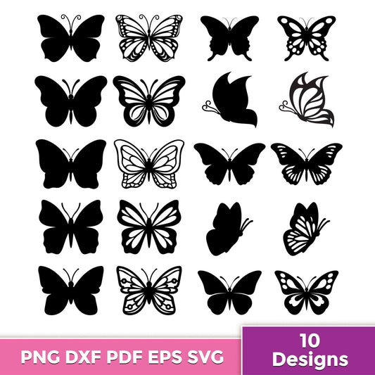 Butterfly SVG, Layered Butterfly Cut File, 3D Butterfly SVG, Butterfly Clipart, Printable Butterfly Template, Silhouette, Ready to Cut.