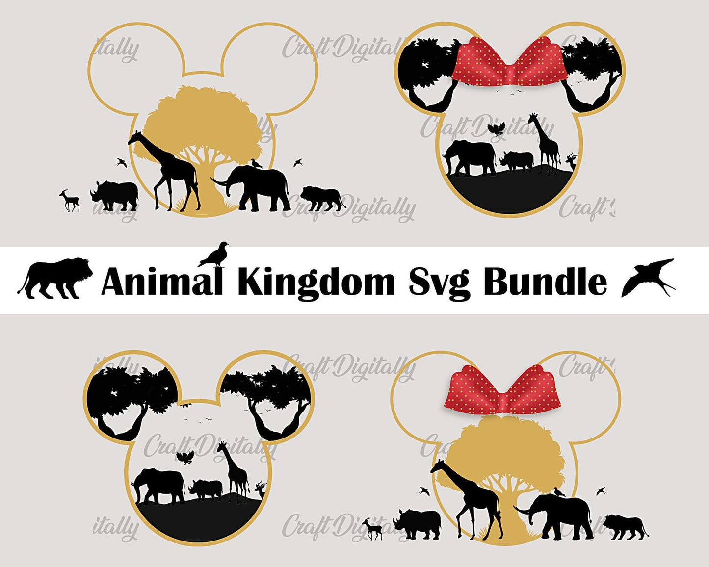 Animal Kingdom Svg, Mickey Mouse Svg, Disney World Trip, Disney World Svg, Family Trip Svg, Minnie Ears Png, Safari Png, Cricut Cut File.