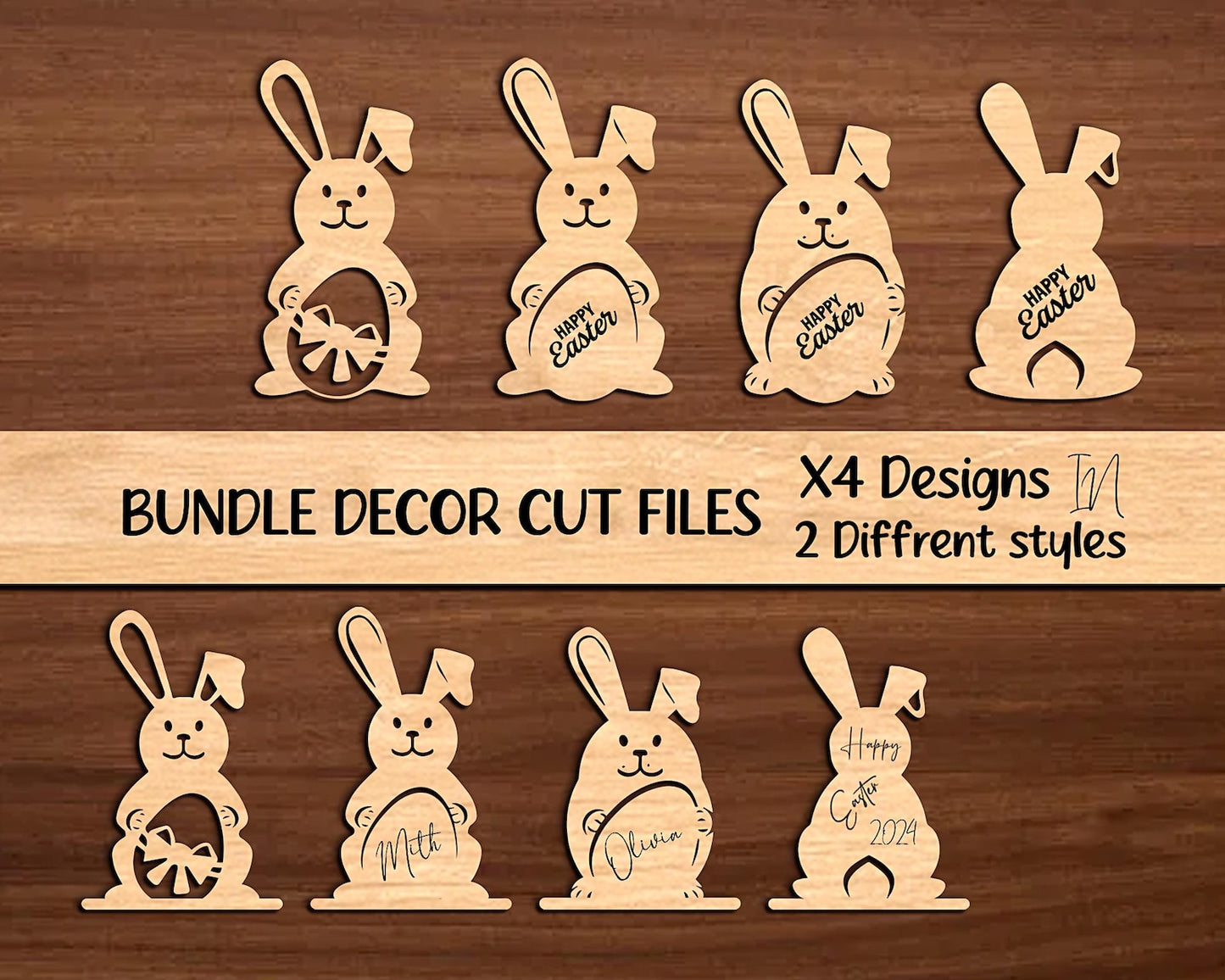 Easter Svg Bundle, Easter Egg Stand Svg, Easter Basket Name, Bunny Tag Laser File, Egg Door Hanger, Easter Png Design, Egg Holder Laser Cut.