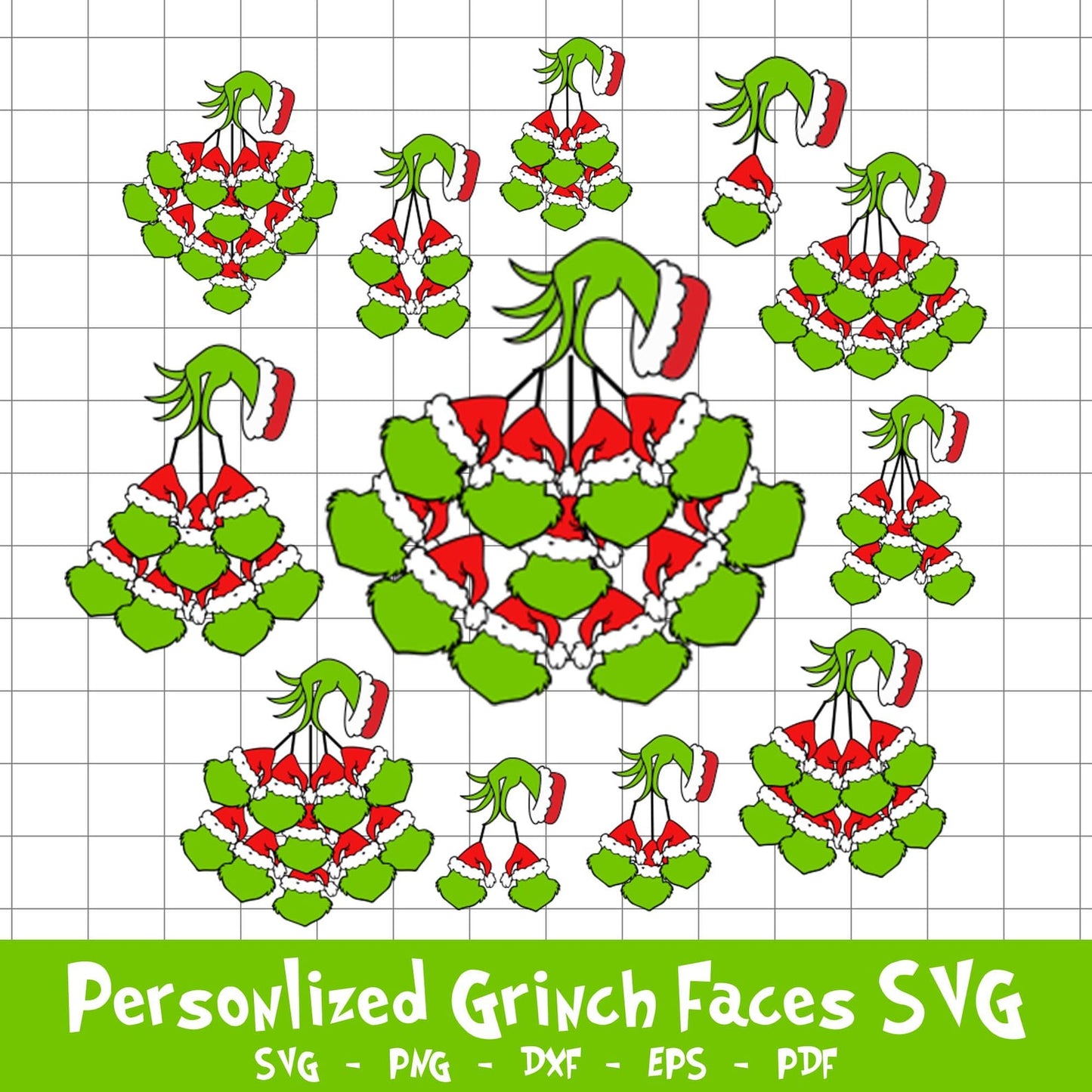 Grinch Face Svg, The Grinch Svg Bundle, Grinch Hand, Grinch Family Shirt, Heart Christmas Family Svg, Merry Christmas Svg,Digital Vector Cut