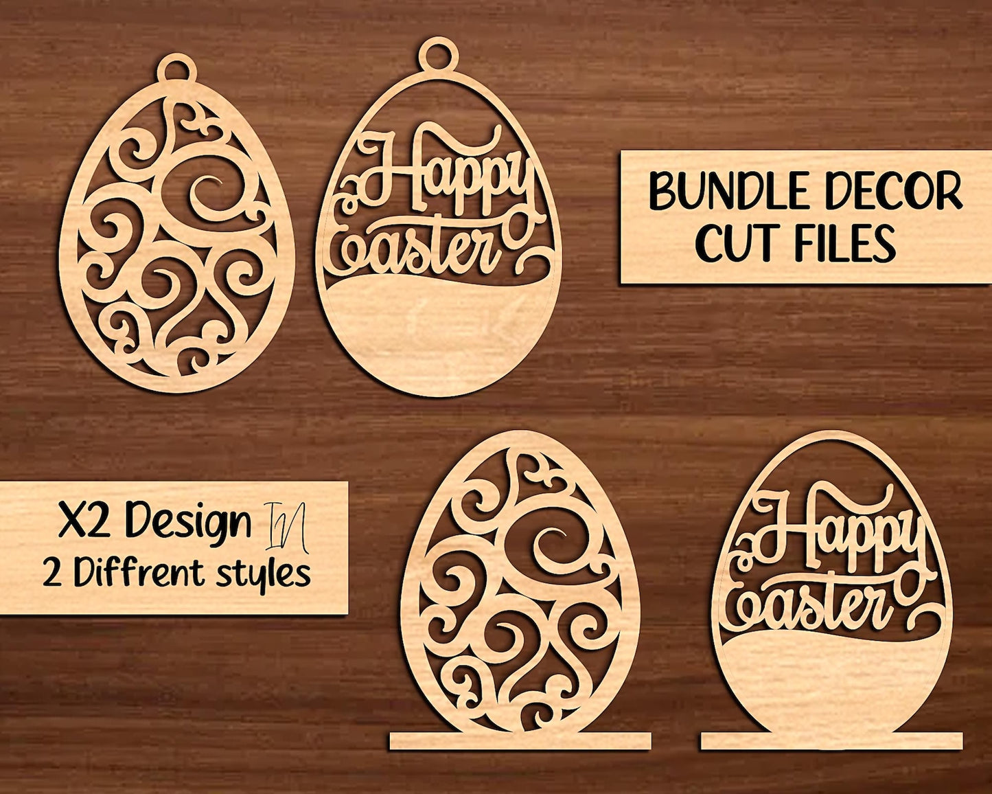 Easter Svg Bundle, Easter Egg Stand Svg, Easter Basket Name, Bunny Tag Laser File, Egg Door Hanger, Easter Png Design, Egg Holder Laser Cut.