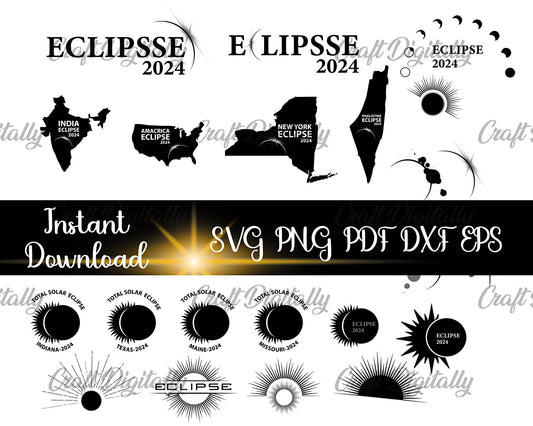 Solar Eclipse 2024 SVG & PNG, Astronomy Lover Svg, Astronomy Svg, Digital Download