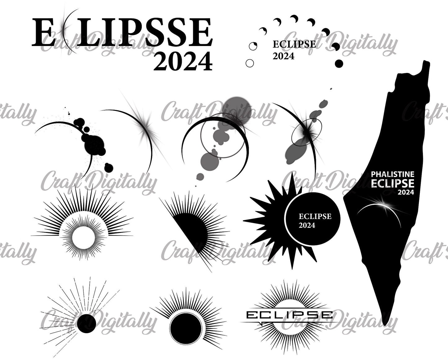 Solar Eclipse 2024 SVG & PNG, Astronomy Lover Svg, Astronomy Svg, Digital Download