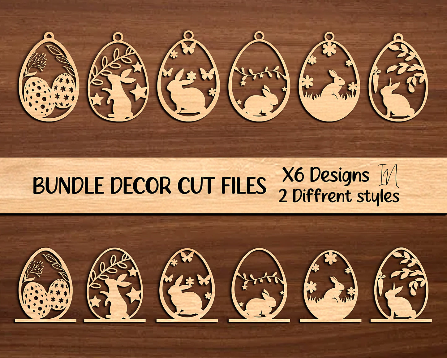 Easter SVG, Easter Laser Cut Svg Bundle, Bunny Ornaments Svg, Easter Laser Cut svg files, Easter Hanger, SVG