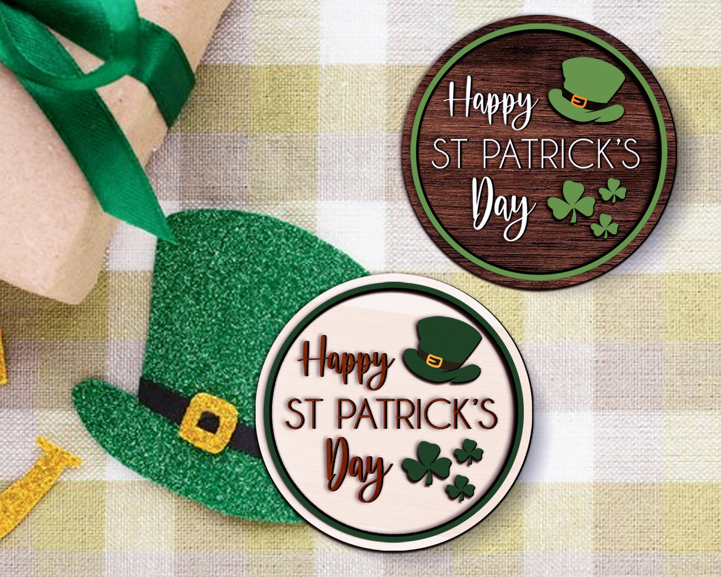 St. Patrick Ornament SVG Laser File, Let the shenanigans Begin SVG, St Patrick Laser Cut Files, Laser Ornament SVG.