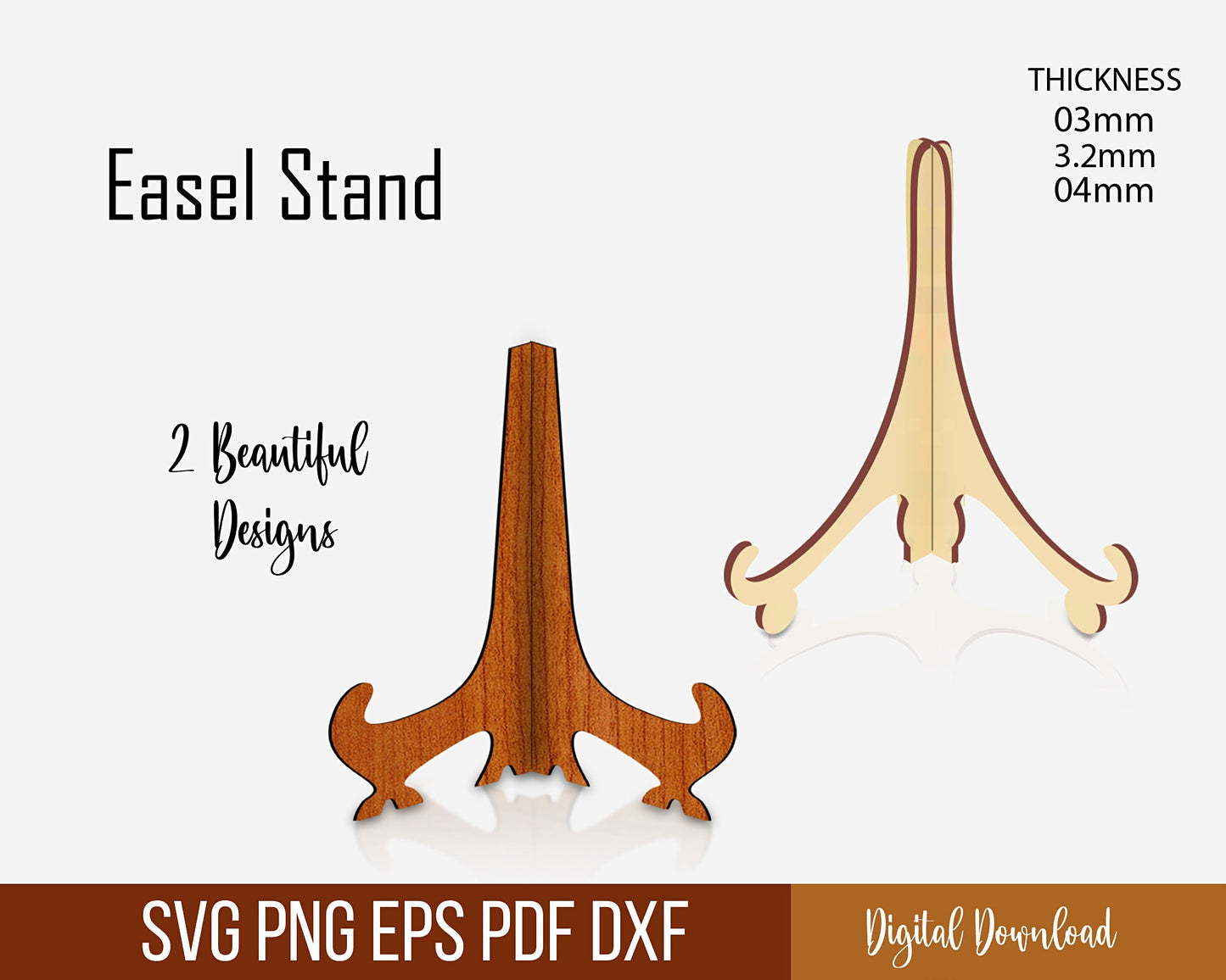 Laser Cut Easel Stand, Easel display SVG Plate stand, Laser cut Easel SVG Laser cut Easel Stand 3 size, Photo Frame Display,, Svg for cricit