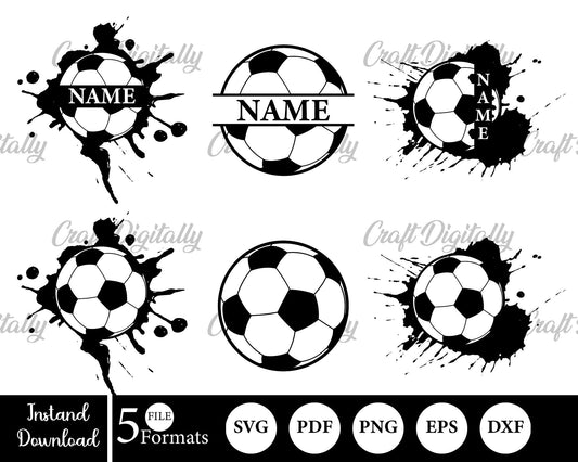 Soccer Svg Bundle, Soccer Ball Svg, Soccer Ball Monogram Svg, My Soccer Era Svg, Digital Soccer Png