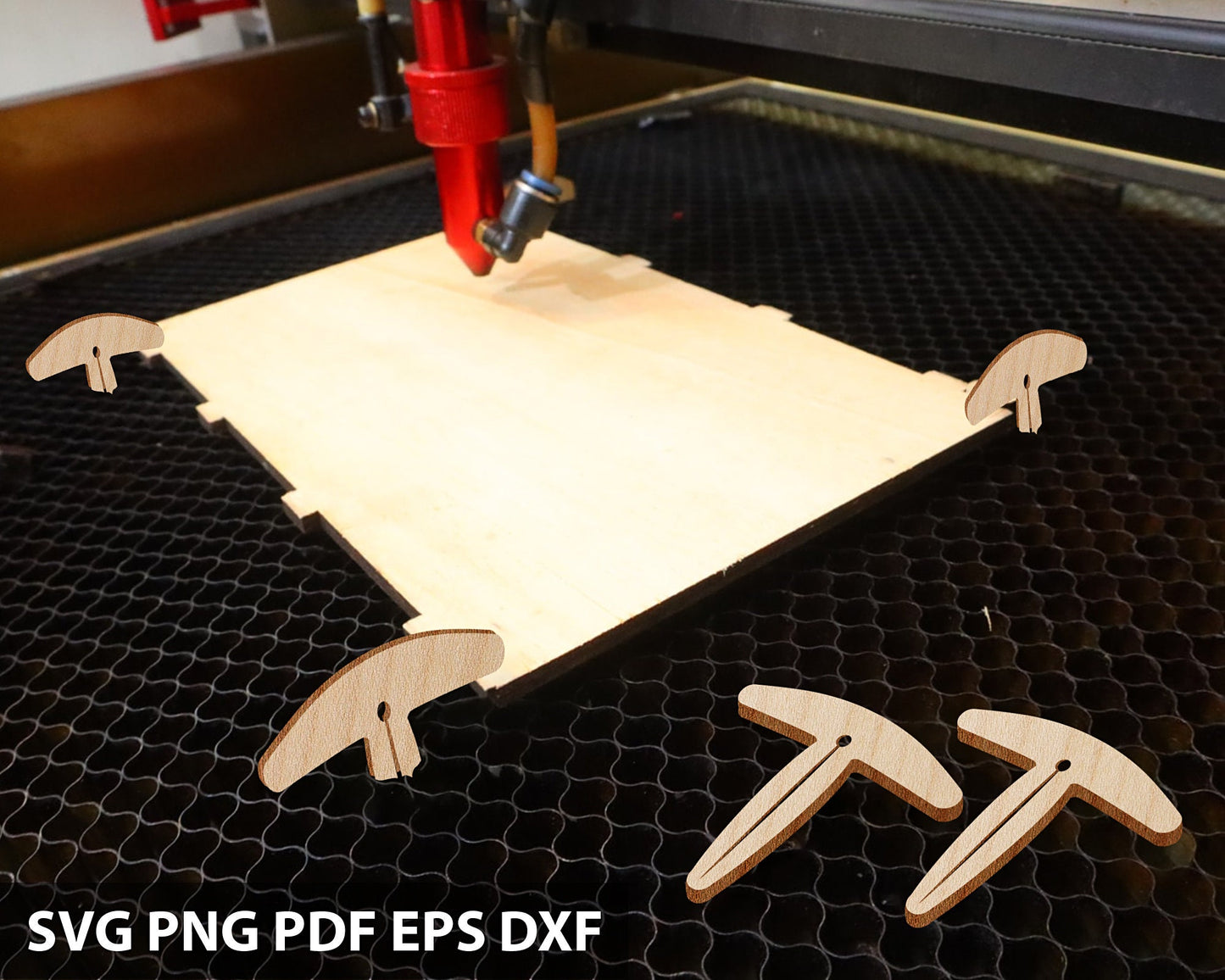 Honey Comb Bed Pin SVG, Honeycomb Bed Pin + Size Test Tool, Laser Hold Down Pins, Crumb Tray Pins, Laser Cut Pins, XTool, Glowforge, Thunder