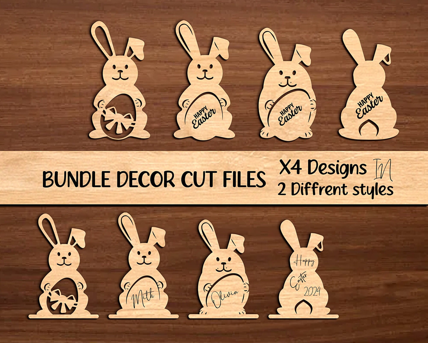 Easter SVG, Easter Laser Cut Svg Bundle, Bunny Ornaments Svg, Easter Laser Cut svg files, Easter Hanger, SVG