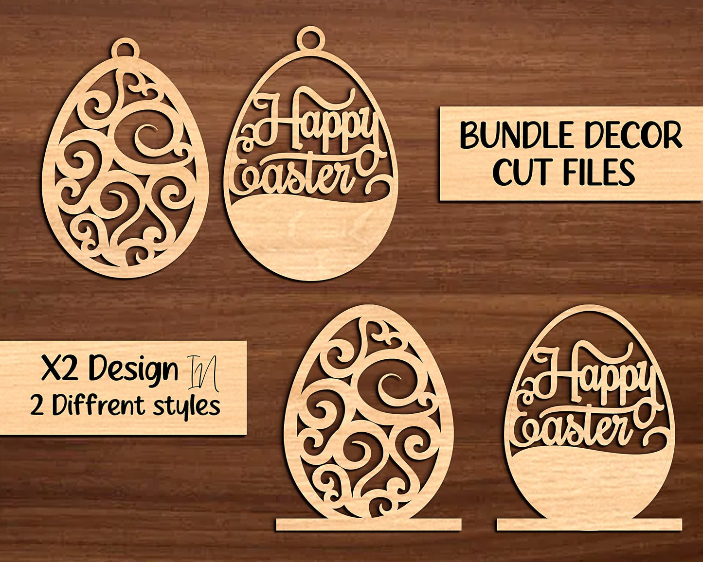 Easter SVG, Easter Laser Cut Svg Bundle, Bunny Ornaments Svg, Easter Laser Cut svg files, Easter Hanger, SVG