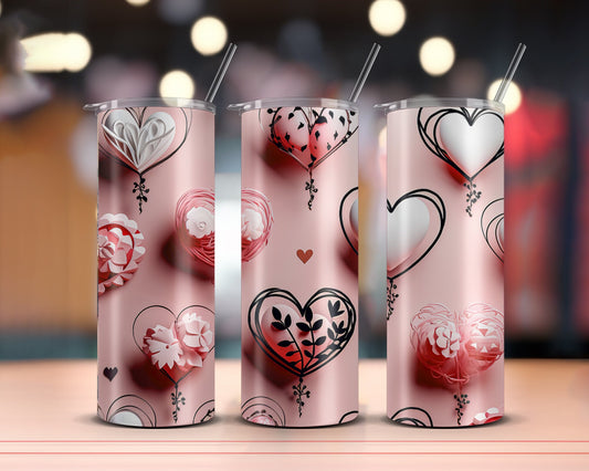 Valentine's Day  Tumbler Wrap, Valentine Tumbler PNG, Valentine Sublimation Designs, Hearts Designs, Hearts Tumbler Wraps, Instant Download