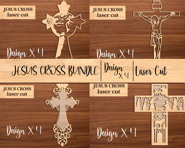 Bundle of Christian Jesus Cross layered Digital File, Christian Cross SVG Files, Faith Svg, Religious Svg, Distressed Cross Svg, God Svg Art