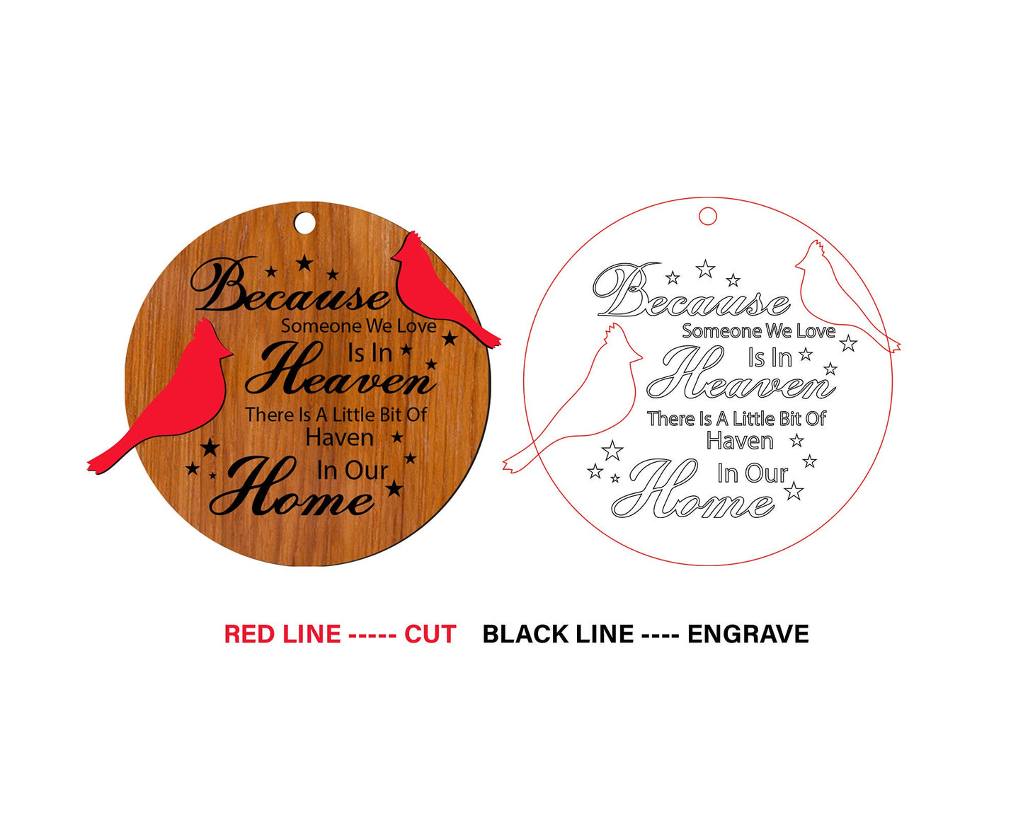 Because Someone We Love Is In Heaven SVG, there's a little bit of heaven in our home, wooden ornament