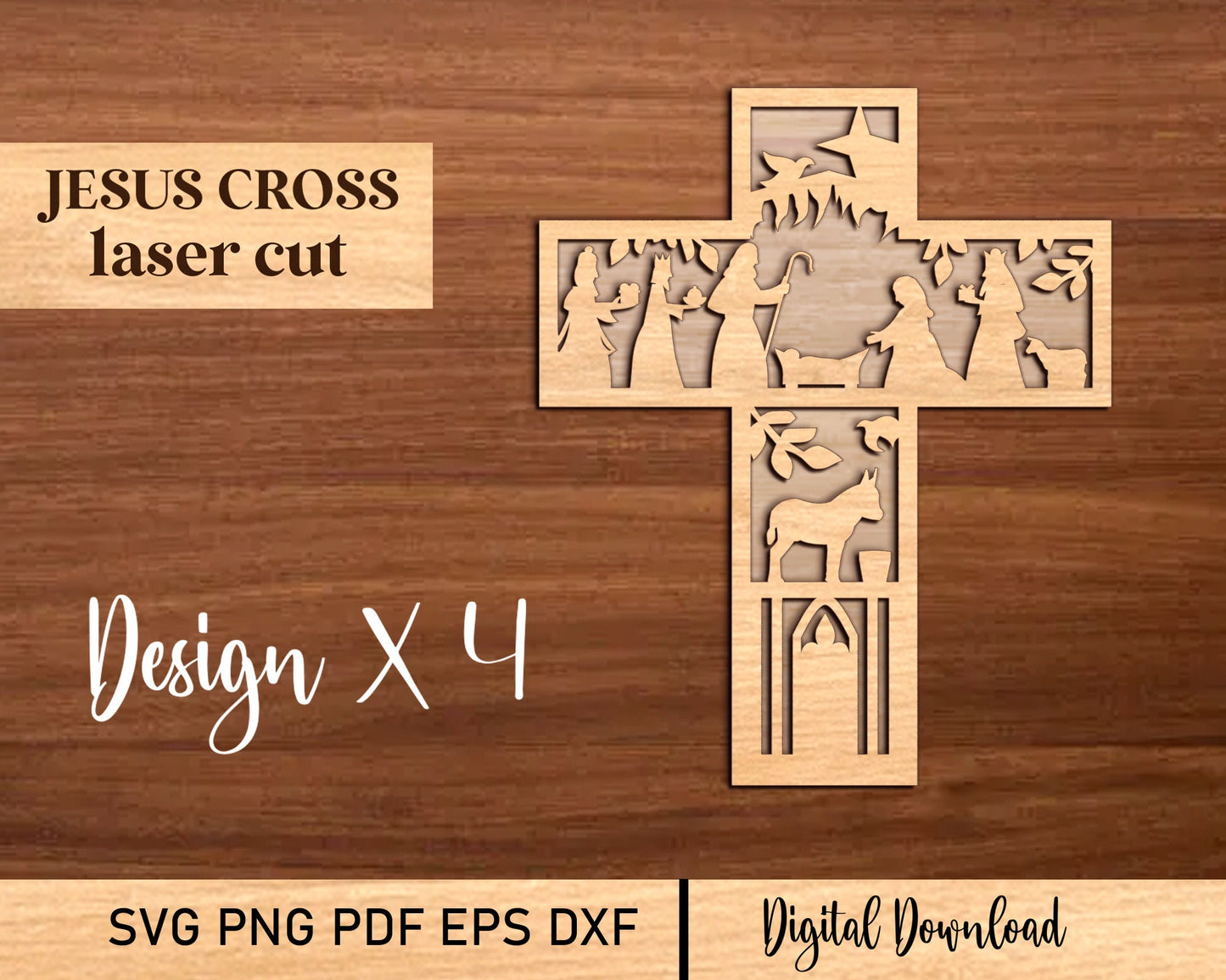 Bundle of Christian Jesus Cross layered Digital File, Christian Cross SVG Files, Faith Svg, Religious Svg, Distressed Cross Svg, God Svg Art