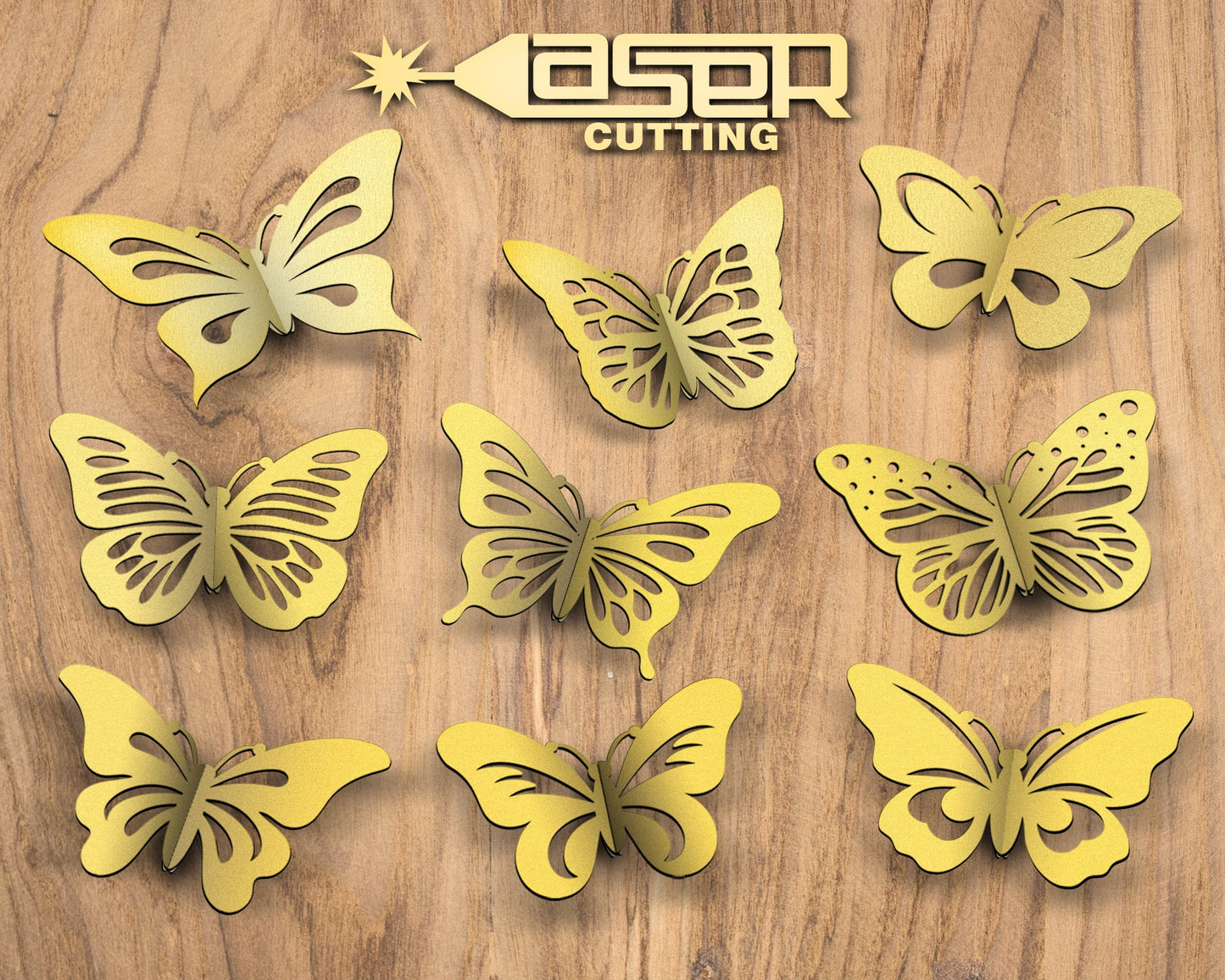 3D Butterflies Bundle, Dragonflies Glowforge, Butterfly Wall Decor, Wooden Interlocking Butterfly, For Silhouette, Butterfly SVG Layered.