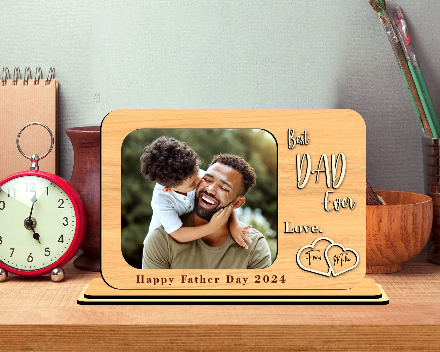 Fathers Day Photo Frame Svg, 3D Laser Cut Frame, Bonus Dad Svg, Gift For Dad, Fathers Day Gifts Svg, Frame File, Glowforge, Laser Ready.