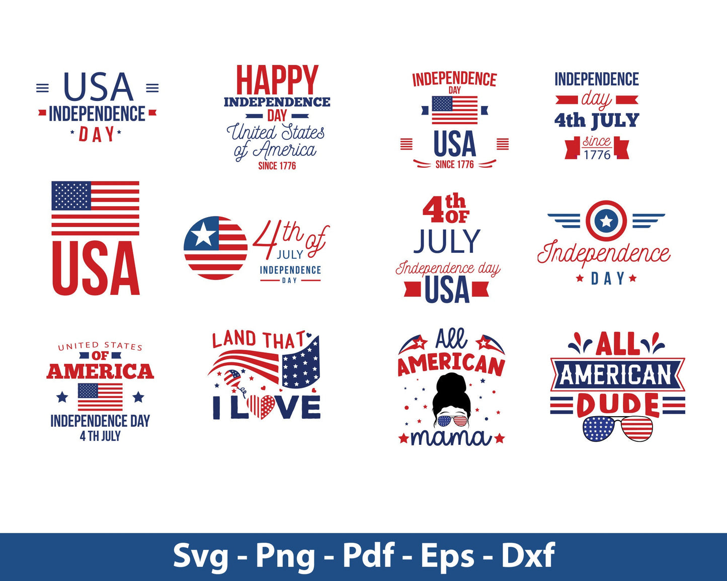 4th Of July Mega Bundle, Independence Day SVG, Heather Roberts Art Bundle,America Svg, USA Flag Svg, Love America,Patriotic Svg,Flag Vector.