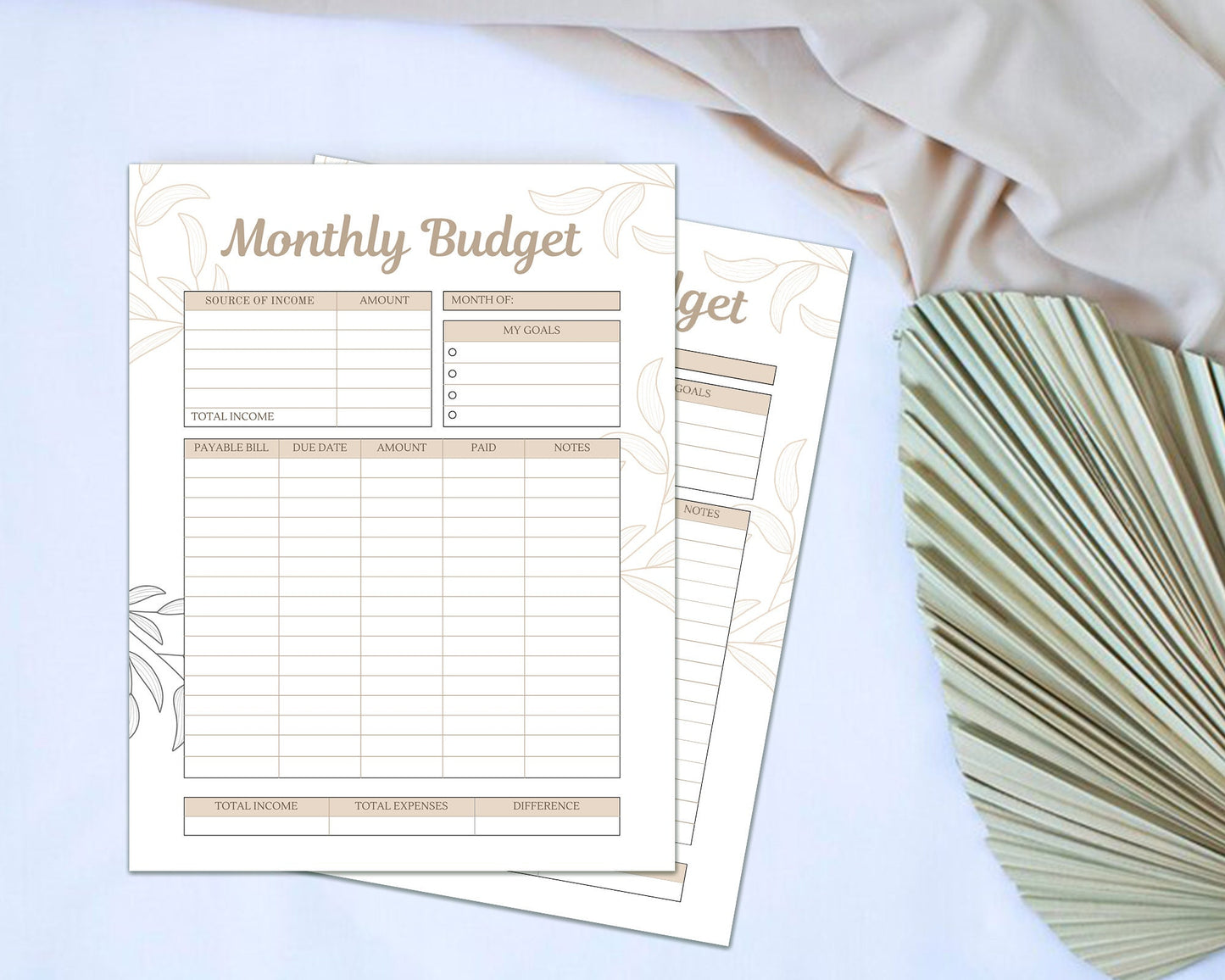 Monthly Budget Template, Expense & Income Tracker, Annual Budget Worksheet, Personal Finance Planner, Money Tracker,Monthly Budget Sheet PDF