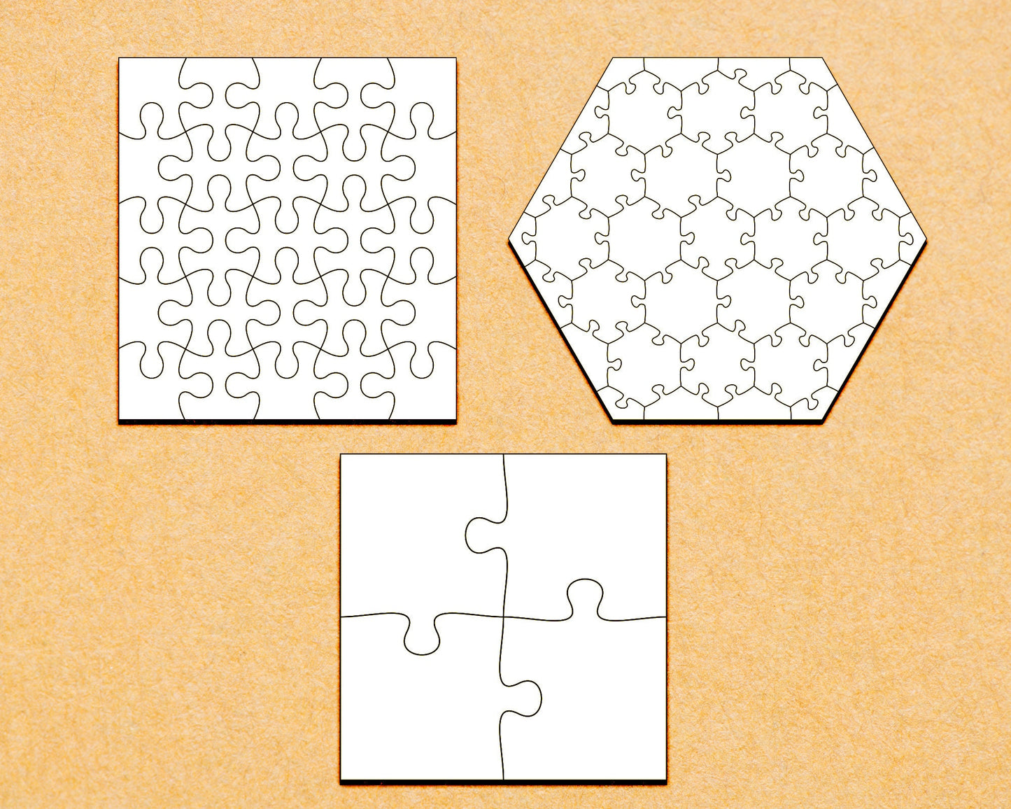 Jigsaw Puzzle SVG, Laser Cut File Puzzle Set, Puzzle Pieces Bundle, Puzzle Cut Template Svg, Puzzle Piece Svg, Instant Download.