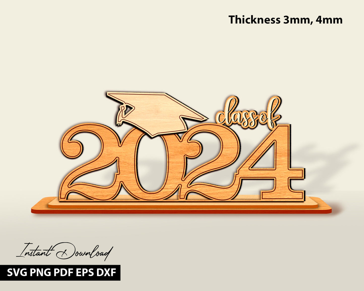 Graduation 2024  Ornament Svg Laser Cut, Class of 2024 Svg, Graduation Ornament, Proud Graduate 2024 SVG, High School Grad, Gift For Senior.