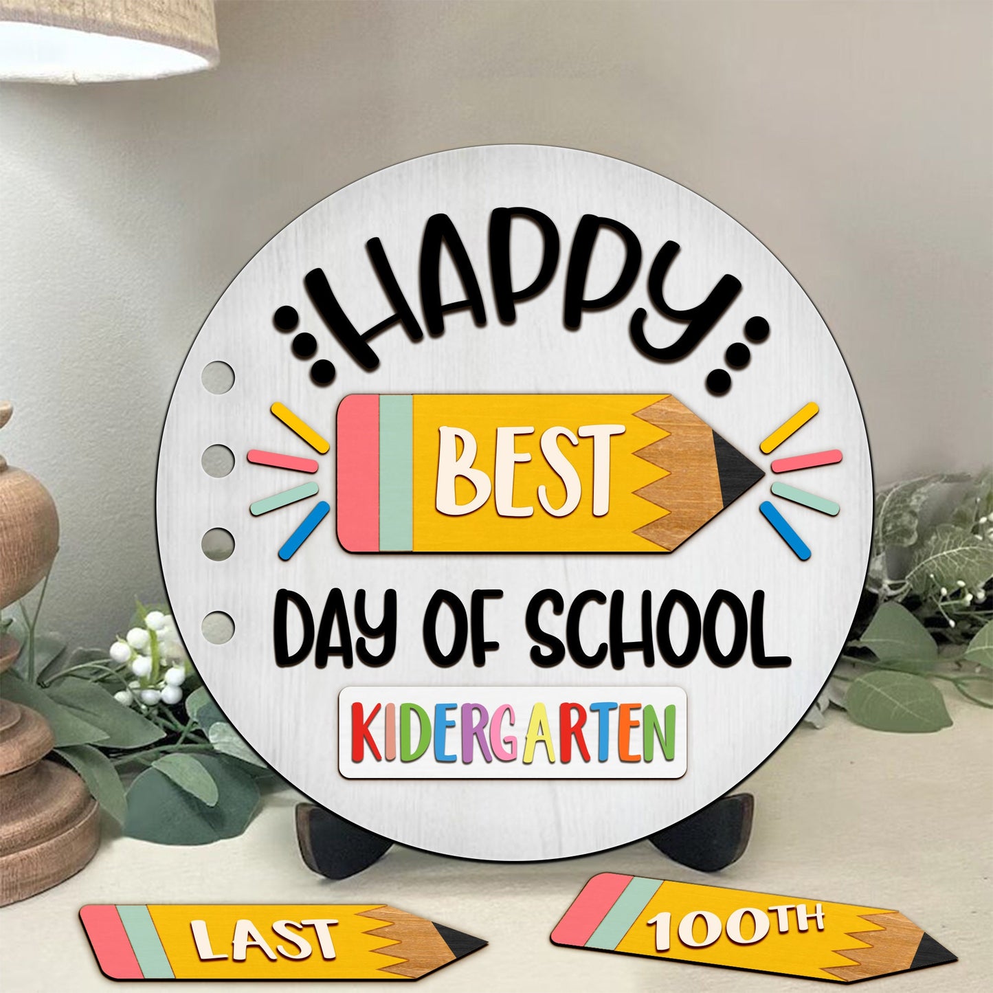 Kids Interchangeable First Day Of School Sign, Kindergarten First Day Of School Svg Laser Sign, Back To School Svg File, School Photo Prop.